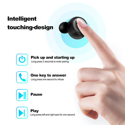 

BT50 Auto Pairing Wireless Earphones Sweatproof Sport Headset Stereo Noise Cancellation Audio Headphones WhiteGolden