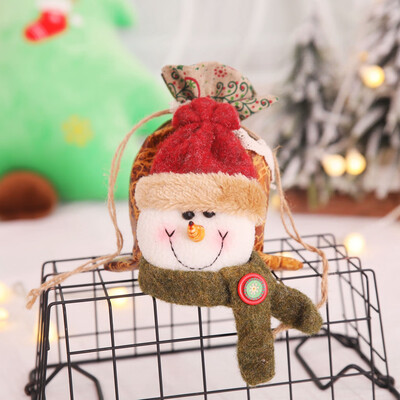 

Gobestart Creative Child Santa Snowman Gift Bag Cartoon Bunch Apple Bag