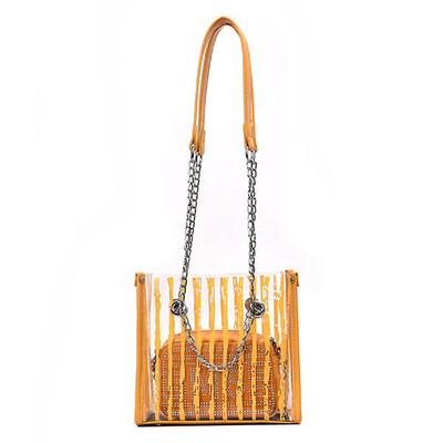 

Tailored Fashion Transparent Jelly Package 2019 Summer New Woman Simple Shoulder Bag