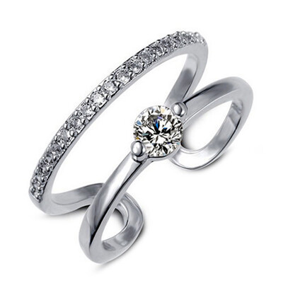 

18K Rose Gold Plated Wedding Engagement Ring AAA CZ diamond Jewelry