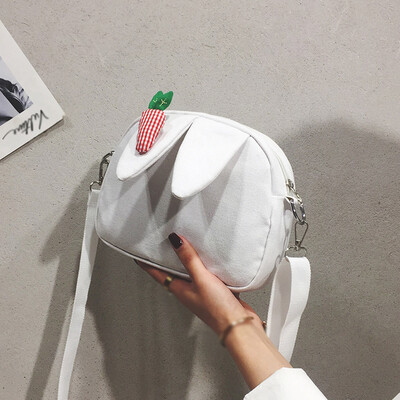 

Tailored Fashion Lady Literary Canvas Ear Radish Cute Shoulder Bag Messenger Bag