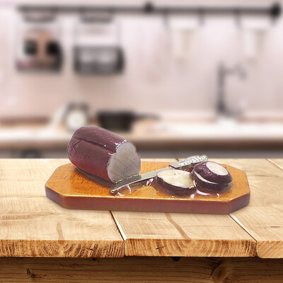 

Siaonvr 112 Scale Wooden Chopping Board Doll House Kitchen Accessories