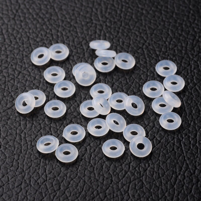 

Rubber O Rings Fit European Clip Stopper Beads Clear 6x2mm Hole 3mm