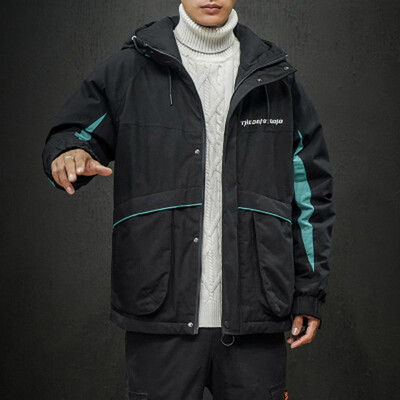 

Toponeto New Fashion Mens Winter Casual Pure Color Hooded Warm Cotton Clothing Coat