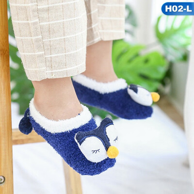 

New Baby Coral Socks Infant Anti Slip Kids Cute Cartoon Animal Child Floor Warm Soft Boys Girls Socks Spring Winter-in Socks