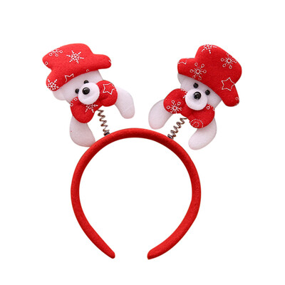 

Tailored Hot Christmas Headband Santa Xmas Party Decor Double Hair Band Clasp Head Hoop