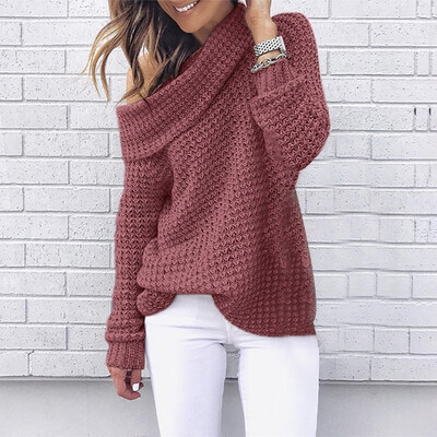 

Womens Casual Long Sleeve Tops Autumn Winter Outwear Knitted Pullover Sweater