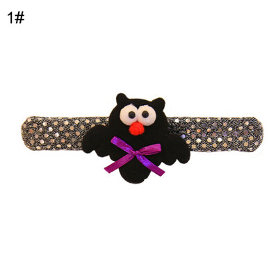 

1Pc Halloween Pumpkin Sequins Children LED Wristband Bracelet Party Supplies