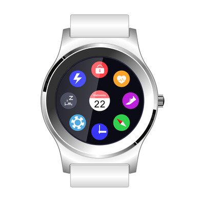 

NEECOO V3 Smart Watch MTK2502C 13inch Screen with Genuine Leather for Bluetooth 40 Above Smartphone Heart Rate Monitor Pedometer
