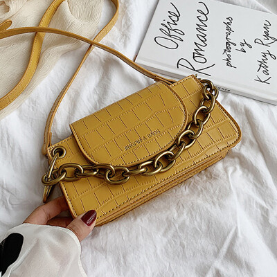 

French small crowdsourcing women 2019 new fashion crocodile Joker chain shoulder slung small square bag