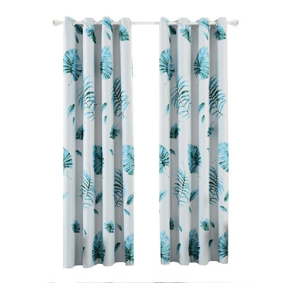 

Blackout Curtains Tropical Plants Printing Thermal Insulating Room Darkening Curtains for Living Room 39"X98