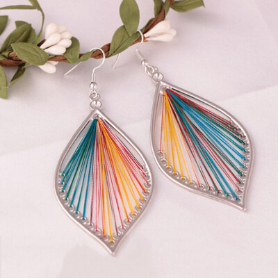 

Bohemian Long Earrings Unique Natural Real Leaf Big Earrings for Women Fine Jewelry Gift