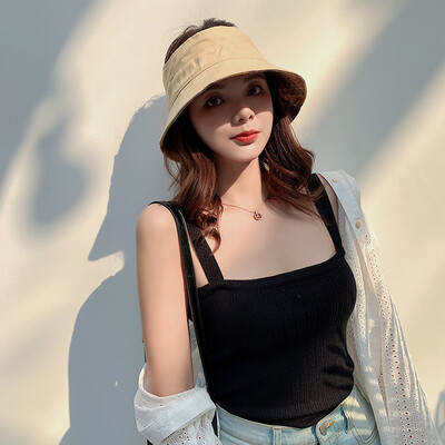 

Two-sided Hat Women Korean Sun Hat Sun Protection ins Hat Travel Joker UV Sun Hat in Summer
