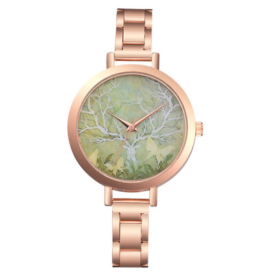 

Unique Women Watches Creative Green Dial Ladies Quartz Wristwatch Casual Alloy Strap Clock Simple Dress Gift Reloj Mujer