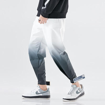 

Original Design Men Street Cargo Pants Fashion Hip Hop Streetwear Pants Panelled Elastic Waist Casual Joggers Harajuku Trousers