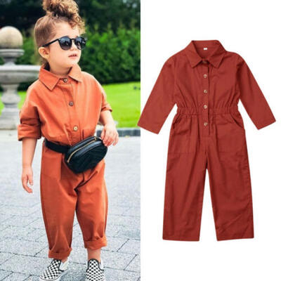 

US Kids Baby Girl Boy Autumn Clothes Long Sleeve Romper Jumpsuit Overalls Outfit
