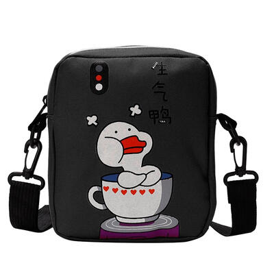 

Canvas Shoulder Messenger Packs Cartoon Duck Print Women Crossbody Bags