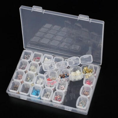 

28 Slots Diamond Painting Accessories Box Embroidery Case Geometric Holder