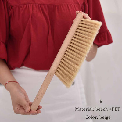 

Gobestart Wood Soft Hair Bed Brush Dusting Brush Without Lint Long Handle Cleaning Brush