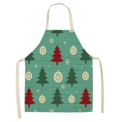 

Gobestart Christmas Decoration Cotton And Linen Apron Kitchen Aprons Dinner Party Apron