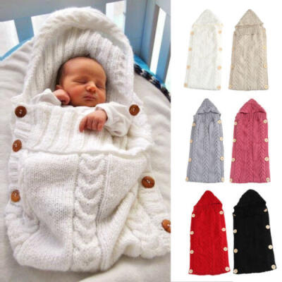 

Newborn Infant Baby Boy Girl Blanket Knit Crochet Warm Swaddle Wrap Sleeping Bag