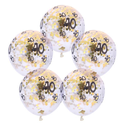 

5pcs Confetti Balloon Latex Happy Birthday Wedding Event Party Decor Supply