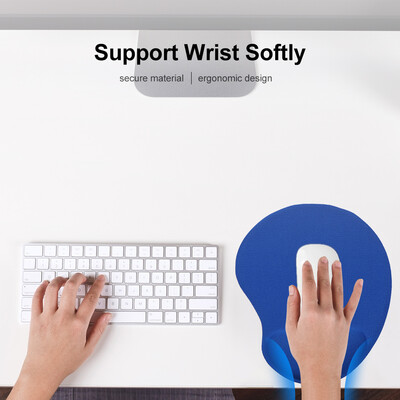 

Silicone Mouse Pad Soft Gel Mouse Mat with Wrist Rest Support Comfort Mousepad for PC LaptopBlue