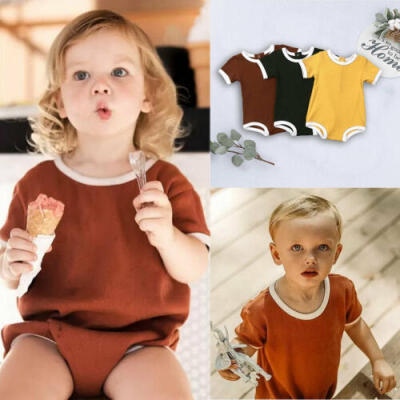 

AU Newborn Baby Boy Girl Kid Romper Bodysuit Knitting Pit Outfit Sumsuit Clothes