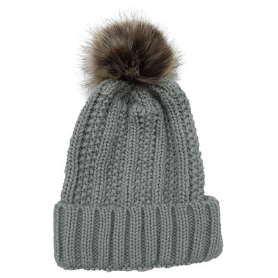 

Women Winter Warm Chunky Knitted Crochet Beanie Hat Fur Pom Ball Ski Cap Outdoor