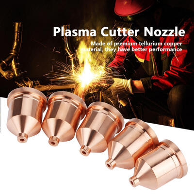 

Greensen 5pcs Plasma Cutter Nozzles Torch Tips Consumables 60A 120931 for MAX1250 Cutting Machine