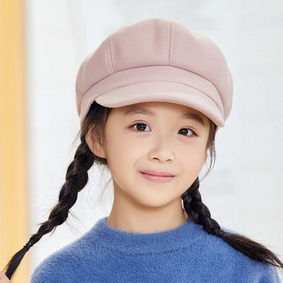 

Autumn And Winter Warm Parent Child Beret Painter Cap Fashion Girls Wool Cap