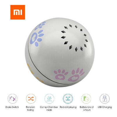 

Xiao-mi Petoneer Intelligent Pet Companion Ball Cat Toy Built-in Catnip Funny Cats Toy