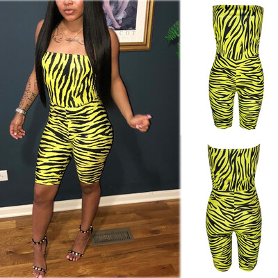 

Starmoon Womens Summer Sexy Off Shoulder Loose Playsuit Romper Short Stripe Jumpsuits