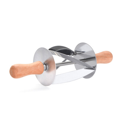 

Stainless Steel Rolling Cutter for Making Croissant Bread Wheel Dough Pastry Knife Wooden Handle baking Kitchen Knife