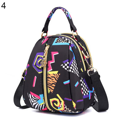 

Colorful Women Shopping Pouch Flower Balloon Zipper Shoulder Cross Body Bag