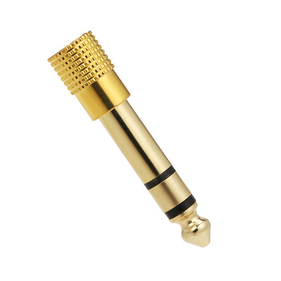

5PCS Audio Jack Adapter 635mm Male 35mm Female Stereo Jack Convertor Plug for Microphone Headphone Amplifier