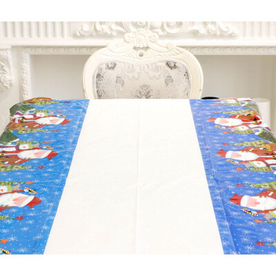 

Siaonvr Disposable Merry Christmas Rectangular Printed PVC Cartoon Tablecloth 110180cm