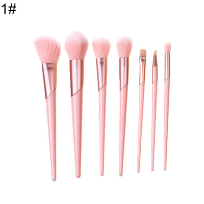 

7Pcs Plastic Handle Makeup Brushes Foundation Blush Cosmetic Tools Applicators