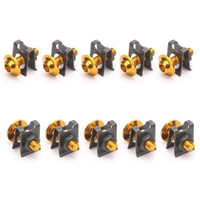 

10Pcs Motorcycle M6 6mm Fairing Bolts Kit Spire Speed Fastener Clip Screw Nut