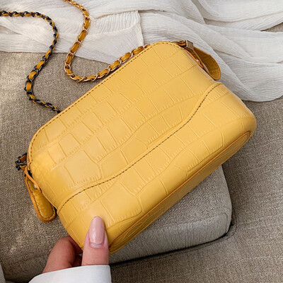 

Womens bag new 2019 summer fashion crocodile pattern stray bag tide shoulder Messenger bag small breeze chain bag