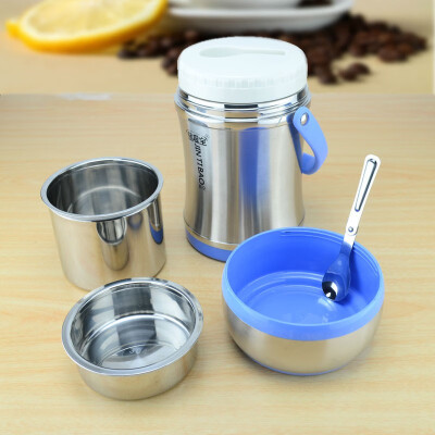 

Double Wall Stainless Steel bucket sealing lunch container Spill-proof vacuum thermal insulation large capacity caster