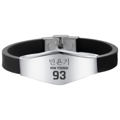 

Kpop BTS EXO GOT7 Black Pink Seventeen Twice Stainless Steel Sports Bracelet Combination Adjustable Bracelet