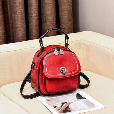 

Womens Autumn&Winter Chaohuan Port Wind Retro Fashion Hundred Shoulder Backpack One Shoulder Slant Bag