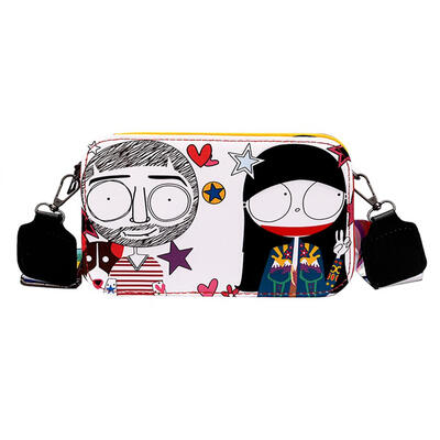 

Women Graffiti PU Leather Crossbody Bags Girls Zipper Mini Shoulder Bags