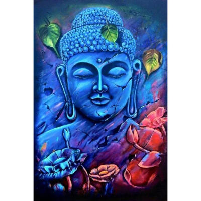 

5D DIY Full Drill Diamond Painting Blue Buddha Cross Stitch Embroidery Kits