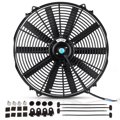 

Universal 14 inch Slim Fan Push Pull Electric Radiator Cooling Fans 12V 80W Engine Fan with Mount Kit