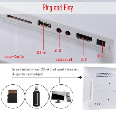 

Andoer 17inch Digital Photo Frame Full View IPS Screen 1920 1080 HD Advertising Machine Support Random Play with Remote Control