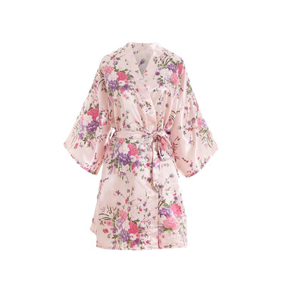 

Toponeto Women Sexy Cherry Blossom Kimono Dressing Gown Bath Robe Lingerie Nightdress