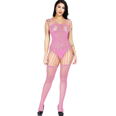 

Toponeto Women Open Crotch Mesh Lingerie Hollow Fishnet BabyDoll Underwear Nightwear