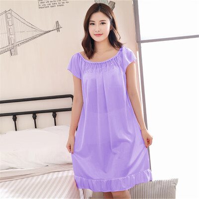 

Sexy Womens Lingerie Dress Nightwear Sleepwear Short Sleeve Nightdress 2019